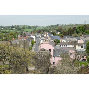 Lais Puzzle - Laugharne Stadtzentrum von oben, Carmarthenshire, Wales - 2.000 Teile