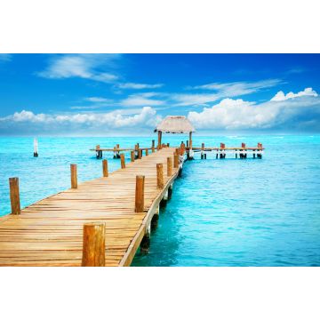 Lais Puzzle - Urlaub im Tropenparadies. Anlegesteg auf der Isla Mujeres, Mexiko - 2.000 Teile