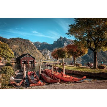 Lais Puzzle - Wunderschöne Naturszene des Traunsees. Erstaunliche Herbstlandschaft der österreichischen Alpen in Traunstein, Österreich, Europa. Konzept eines idealen Erholungsortes. Beliebtes Reiseziel. - 2.000 Teile