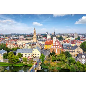 Lais Puzzle - Oppeln, Polen. Luftbild der Altstadt mit Turm des Rathauses und Kirche des Franziskanerklosters - 2.000 Teile