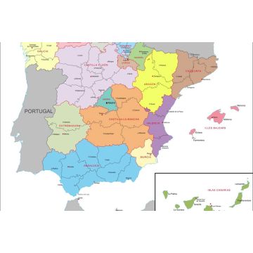 Lais Puzzle - Spanien, Verwaltung, Karte - 2.000 Teile