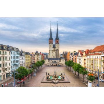 Lais Puzzle - Blick auf den Hallmarkt und die Marktkirche, Sachsen-Anhalt, Deutschland. - 2.000 Teile