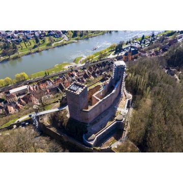 Lais Puzzle - Luftaufnahme, Henneburg, Stadtprozelten, hinter Faulbach, Spessart, Franken, Bayern - 2.000 Teile