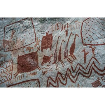 Lais Puzzle - Detail der Malereien auf einem Felsen in "La Lindosa", Guaviare, Kolumbien - 2.000 Teile