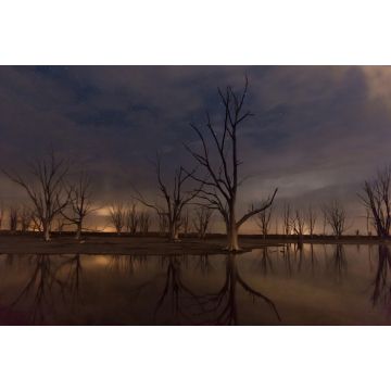 Lais Puzzle - Nachtaufnahme der Ruinen von Epecuen, die Sterne erhellen den Himmel in der Nähe der Stadt Carhue, Provinz Buenos Aires, Argentinien - 2.000 Teile
