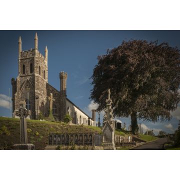 Lais Puzzle - Killeshin Parish Church und Copper Beech Tree an der Grenze zwischen den Grafschaften Carlow und Laois, Irland - 2.000 Teile