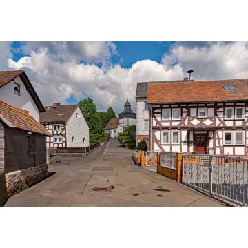 Lais Puzzle - Altstadt von Bindsachsen, einem Ortsteil von Kefenrod in Hessen, Deutschland - 2.000 Teile