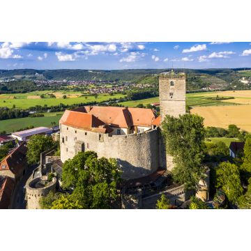 Lais Puzzle - Luftaufnahme, Burg Guttenberg, Haßmersheim, Odenwald, Baden-Württemberg, Deutschland - 2.000 Teile