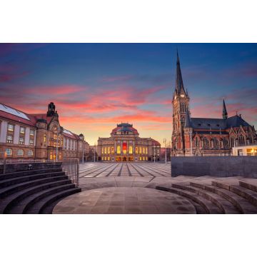 Lais Puzzle - Ansicht des Chemnitzer Opernhauses und der St. Petri Kirche, Deutschland. - 2.000 Teile