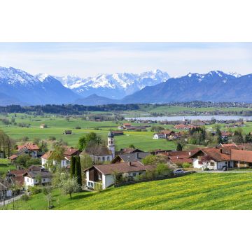 Lais Puzzle - Blick über Aidling zum Riegsee und ins Zugspitz-Massiv - 2.000 Teile