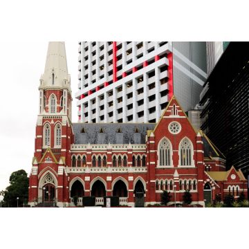 Lais Puzzle - Uniting Church am King George Square im Kontrast zu modernen Wolkenkratzern in Brisbane Queensland Australien - 2.000 Teile