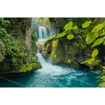 Lais Puzzle - Panorama schönen tiefen Wasserfall in Bridge of God und Wasserfälle von Tamasopo, San Luis Potosi, Mexiko - 2.000 Teile
