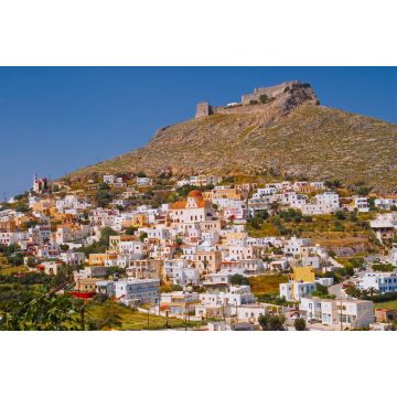 Lais Puzzle - Die Stadt Agia Marina mit der alten venezianischen Burg im Hintergrund. Leros Insel Dodekanes, Griechenland - 2.000 Teile