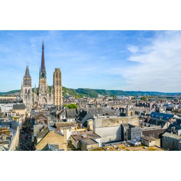 Lais Puzzle - Panoramablick auf Rouen, mit der gotischen Kathedrale Notre-Dame, an einem sonnigen Nachmittag. Normandie, Frankreich - 2.000 Teile