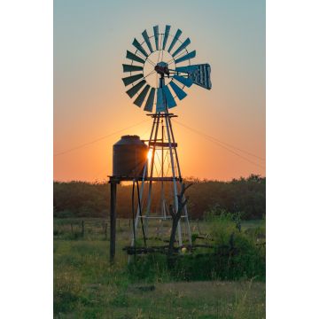 Lais Puzzle - Windmühle, die die Sonne bei Sonnenuntergang blockiert, Castelli - Chaco - Argentinien - 2.000 Teile