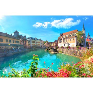 Lais Puzzle - Canal du Thiou und Kirche Saint Francois de Sales in Annecy. Frankreich - 2.000 Teile