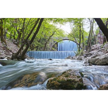 Lais Puzzle - der Wasserfall von Palaiokaria in Trikala Thessalien Griechenland - steinerne Bogenbrücke zwischen den beiden Wasserfällen - 2.000 Teile