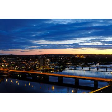Lais Puzzle - Umea Fluss und Brücken bei Sonnenuntergang, Umea, Vasterbotten, Schweden - 2.000 Teile