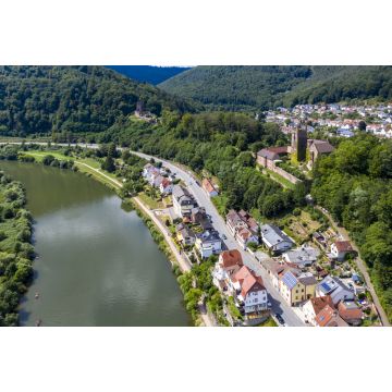 Lais Puzzle - Luftbild des Vierburgenecks bei Neckarsteinach, Baden-Württemberg, Deutschland - 2.000 Teile