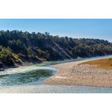 Lais Puzzle - Eine schöne Aussicht mit Wasser, Kieselsteinen und Hügeln im Manas National Park, Assam, Indien - 2.000 Teile