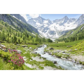 Lais Puzzle - Panorama einer Landschaft mit Wildbach und Gletscher im sommerlichen Zillertal in Tirol Österreich - 2.000 Teile