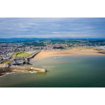 Lais Puzzle - Luftaufnahme des Strandes und Hafens von Porthcawl und des Jahrmarktes in Südwales UK - 2.000 Teile