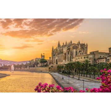 Lais Puzzle - Landschaft mit Kathedrale La Seu im Sonnenuntergang, Palma de Mallorca, Balearen, Spanien - 2.000 Teile