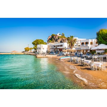 Lais Puzzle - Insel Patmos, Griechenland. Dorf Skala und Hafenansicht mit Strand am Hafen - 2.000 Teile