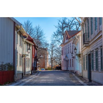 Lais Puzzle - Schöne alte Holzhäuser in Wadkoping historisches Viertel von Orebro, Schweden - 2.000 Teile