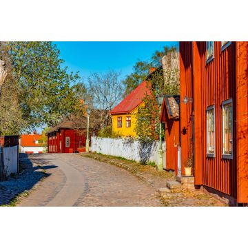 Lais Puzzle - Blick auf traditionelle Holzhäuser in der Altstadt Gamla Linkoping, Schweden - 2.000 Teile