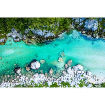 Lais Puzzle - Schöner Soca Fluss in Slowenien Europa. Luftaufnahme des Tals - 2.000 Teile