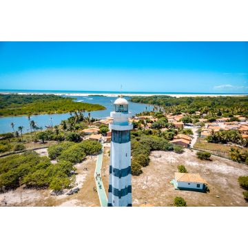 Lais Puzzle - Preguiças-Leuchtturm (oder Mandacaru-Leuchtturm) bei Barreirinhas während der Fahrt nach Lençóis Maranhenses, Brasilien - 2.000 Teile