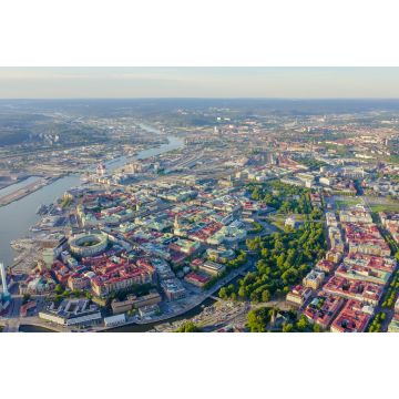 Lais Puzzle - Göteborg, Schweden. Panorama der Stadt zentralen Teil der Stadt. Sonnenuntergang - 2.000 Teile