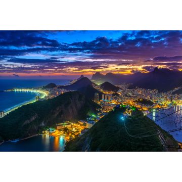 Lais Puzzle - Blick bei Sonnenuntergang auf Copacabana, Corcovado, Urca und Botafogo in Rio de Janeiro. Brasilien - 2.000 Teile