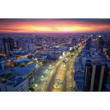 Lais Puzzle - Luftbildaufnahme der Stadt Cascavel Paraná Brasilien. Centro da cidade. Zentraler Park - 2.000 Teile