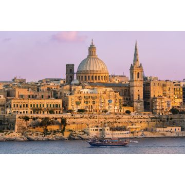 Lais Puzzle - Malta, Valletta, Skyline mit anglikanischer St. Pauls Kathedrale und Karmeliterkirche von Sliema aus - 2.000 Teile