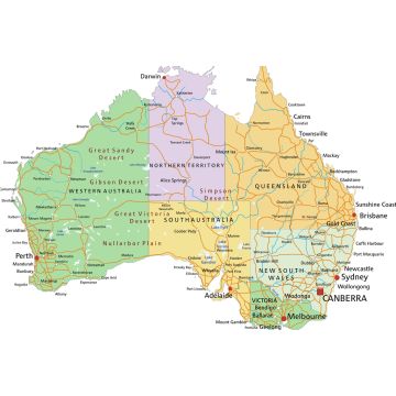 Lais Puzzle - Australien - Karte des Kontinents - 2.000 Teile