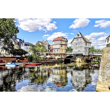 Lais Puzzle - Ansicht der alten Brücke in Bad Kreuznach, Deutschland. - 2.000 Teile