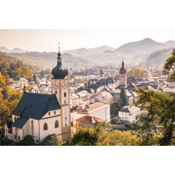 Lais Puzzle - Die Altstadt von Waidhofen an der Ybbs im Herbst, Mostviertel, Niederösterreich, Österreich - 2.000 Teile