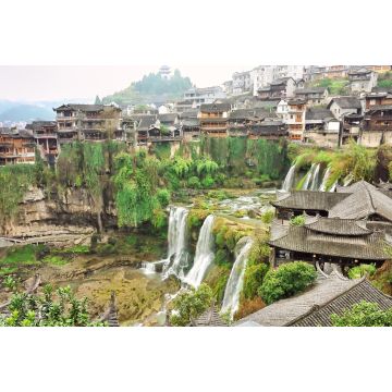 Lais Puzzle - Furong Ancient Town (Hibiskus-Stadt) mit dem großen Wasserfall in Xiangxi-Hunan, China - 2.000 Teile