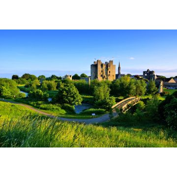 Lais Puzzle - Historische Burg von Trim mit Fußgängerbrücke. Spätes Tageslicht, Grafschaft Meath, Irland - 2.000 Teile
