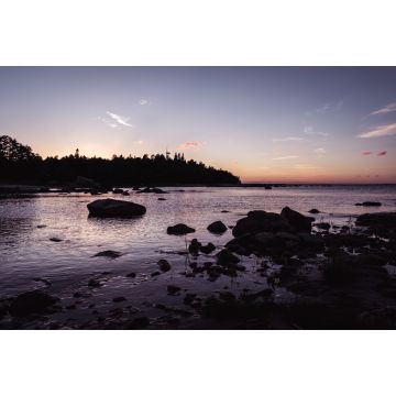 Lais Puzzle - Wunderschoner Sonnenuntergang am steinigen Strand in Gävle, Schweden - 2.000 Teile