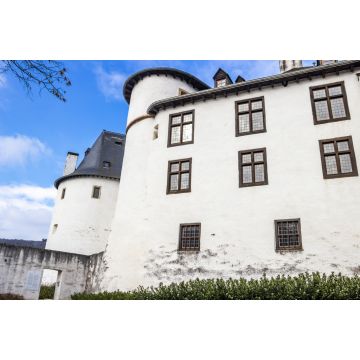 Lais Puzzle - Die Gebäude von Schloss Clerf an einem bewölkten Februartag, Teilansicht von außen - 2.000 Teile