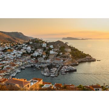 Lais Puzzle - Blick auf den Yachthafen der Insel Hydra in der Dämmerung. Ägäisches Meer, Griechenland - 2.000 Teile