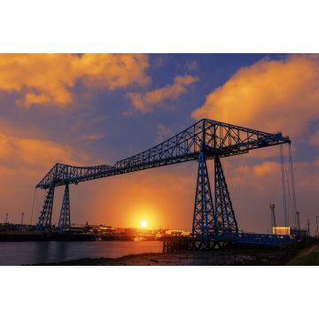 Lais Puzzle - Transporter Bridge in der Abenddämmerung in Middlesbrough, Nordostengland - 2.000 Teile