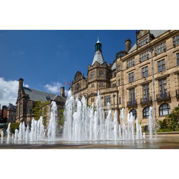 Lais Puzzle - Der Springbrunnen in den Peace Gardens. Sheffield. England - 2.000 Teile