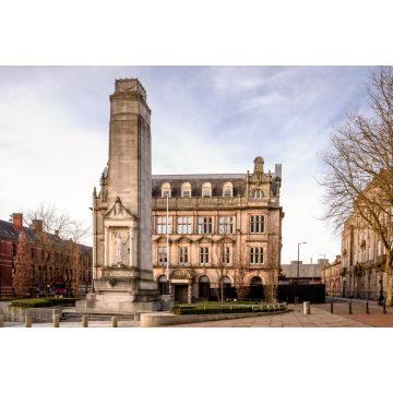 Lais Puzzle - Gedenkstein im Stadtzentrum von Preston in der Grafschaft Lancashire im Nordwesten Englands - 2.000 Teile