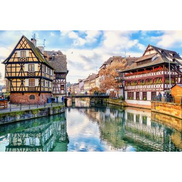 Lais Puzzle - Traditionelle Fachwerkhäuser am Grachtenviertel La Petite France in Straßburg, UNESCO-Weltkulturerbe, Elsass - 2.000 Teile