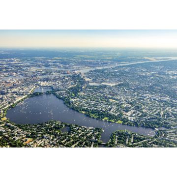 Lais Puzzle - Luftaufnahme der Alster, Bundesland Hamburg, Deutschland. - 2.000 Teile