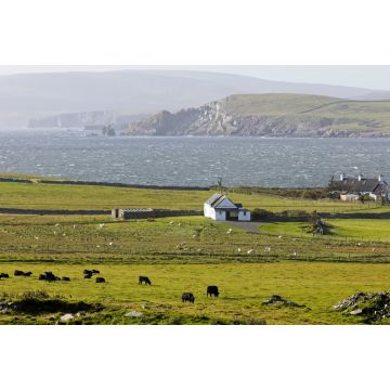 Lais Puzzle - Ein Blick über das Ackerland auf Bressay zum Mainland, Shetland, Schottland - 2.000 Teile